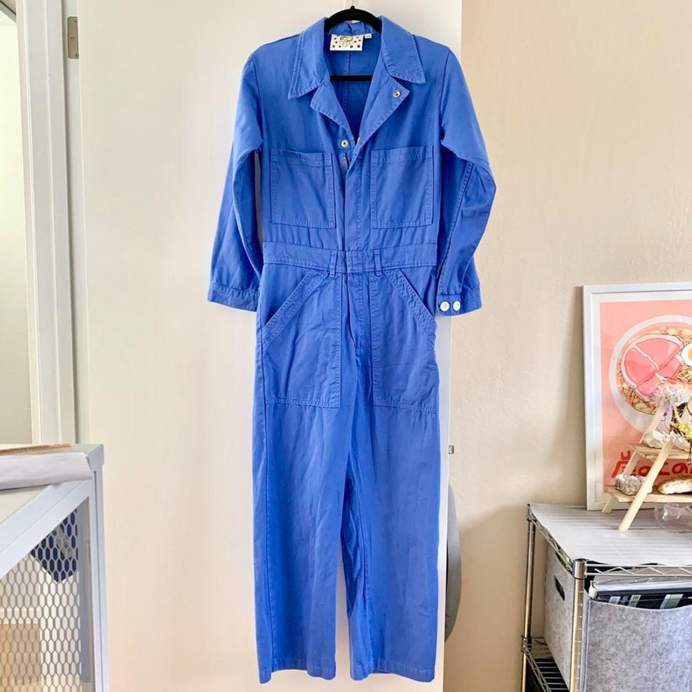 Big Bud Press Cornflower Blue Jumpsuit with Elastic Waist
